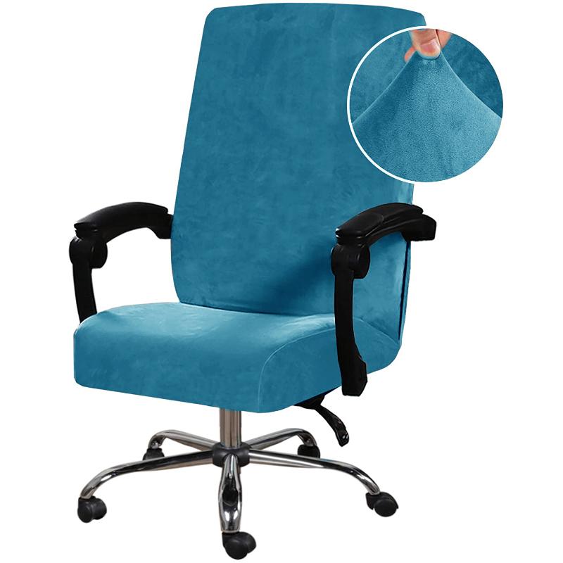 

Velvet Home Office Chair Covers Stretchable Computer Desk Chair Covers Mid - High Back Universal Executive Boss Chair Covers L size