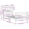 VidaXL Lit bibliothèque sans matelas blanc 75x190cm bois de pin massif 3321923