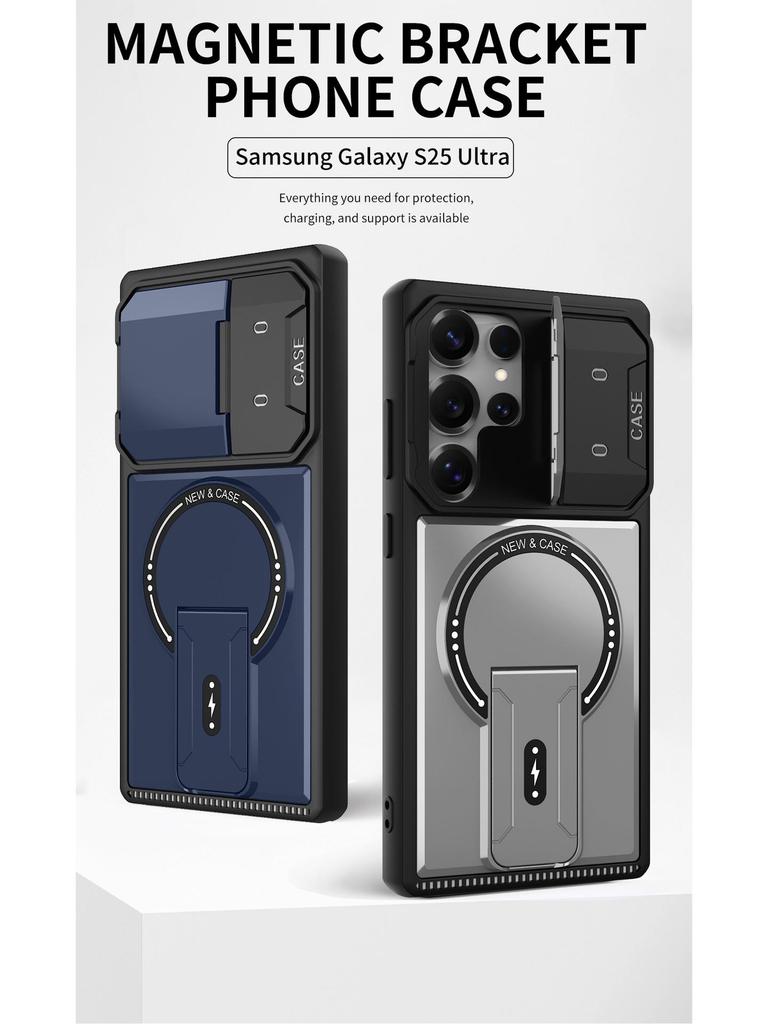Samsung S26 Ultra Telefon tok: Mecha Mágneses Állványos, Leesés elleni, Ujjlenyomatmentes Védőtok