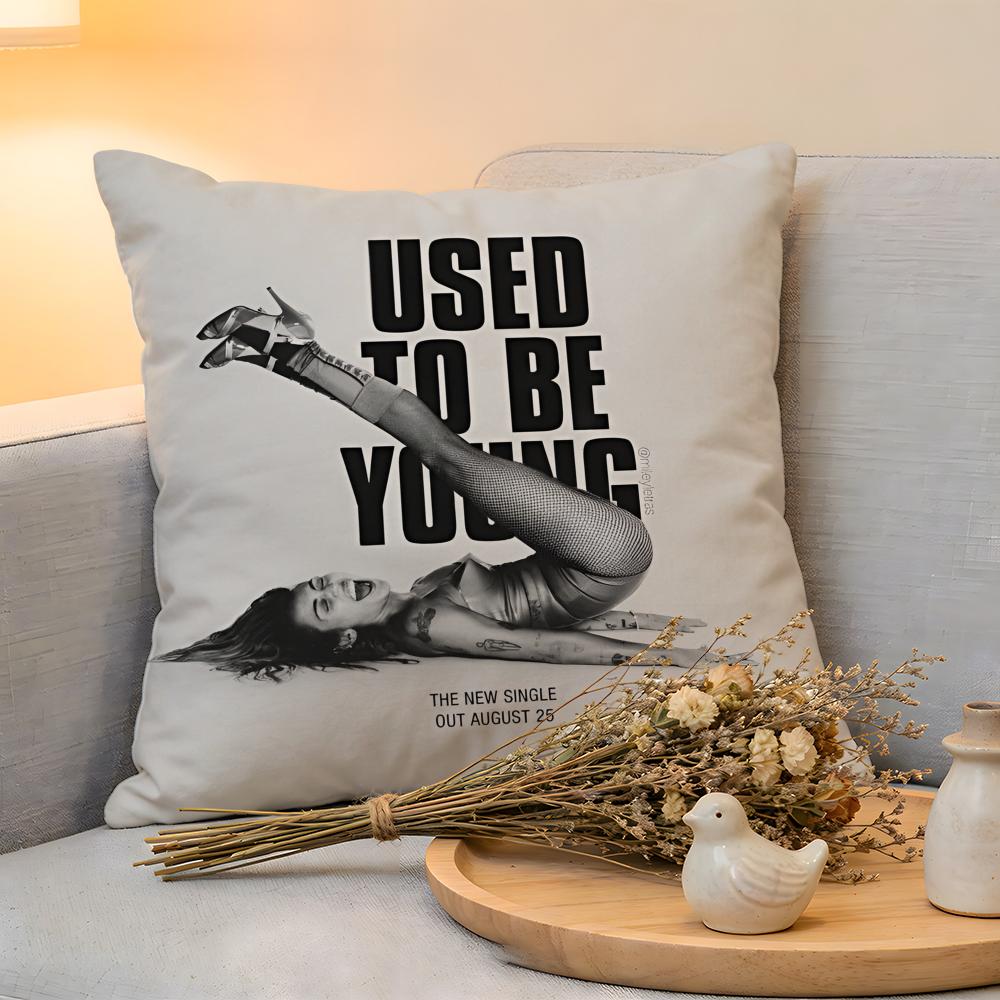 Cushion Cover Linen SkinFriendly Soft Decorative Case For Sofa Home Decor Hot Singer MMiley CCyrus Pillow Cover