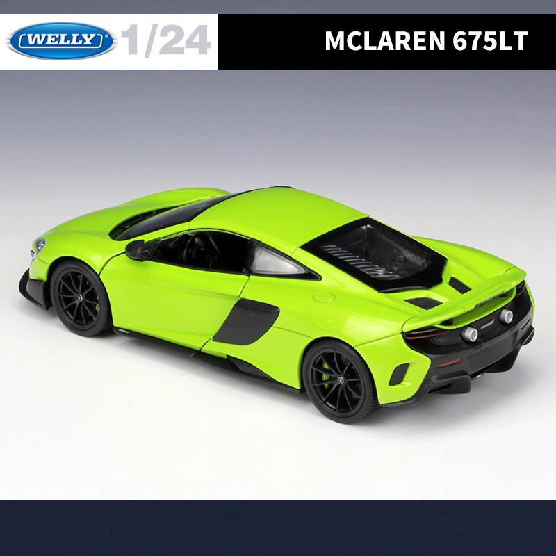 WELLY 1/24 McLaren 675LT Alloy Sports Car Model Diecast Metal Racing Super Car Vehicle Model Simulation Collection Kids Toy Gift