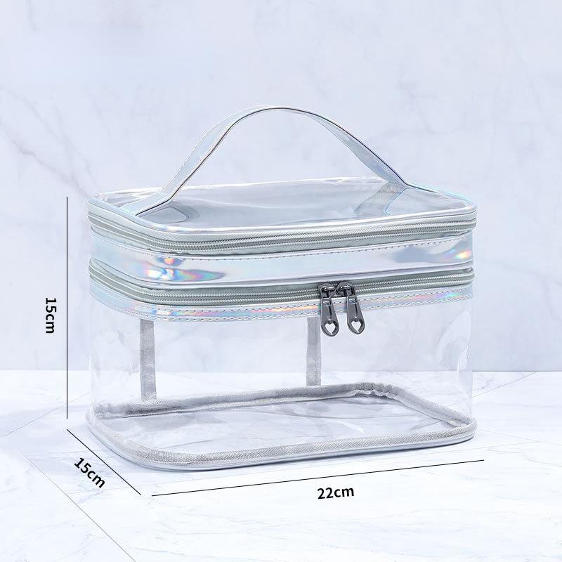 Transparent Makeup Bag Female Network Red Large Capacity Travel Girl Portable Waterproof Toiletry Bag Cosmetics Storage Bag
