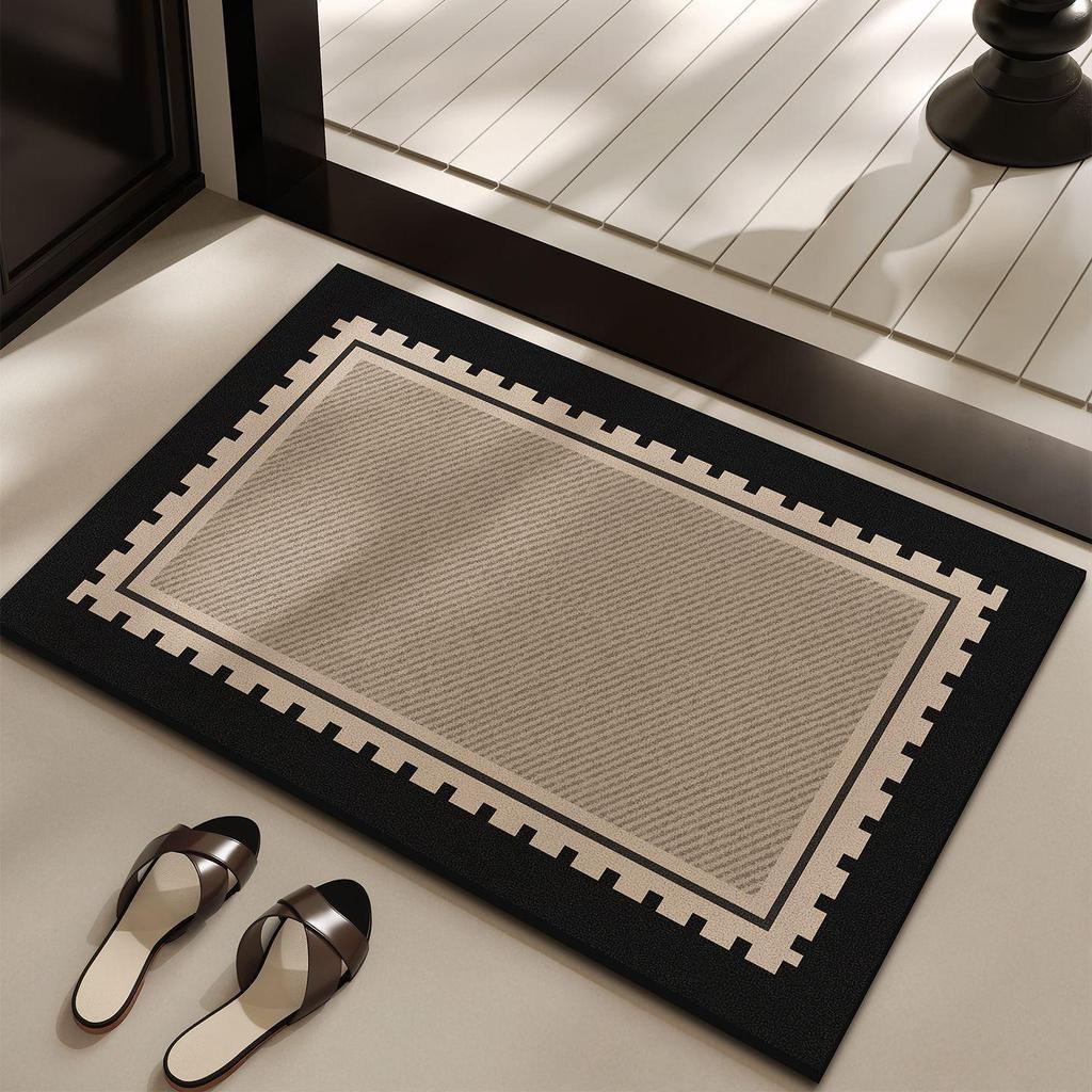 Elegant Non-Slip Diatomaceous Earth Bath Mat - Durable, Easy to Clean, Dirt-Resistant, Perfect for Bathroom & Entryway.