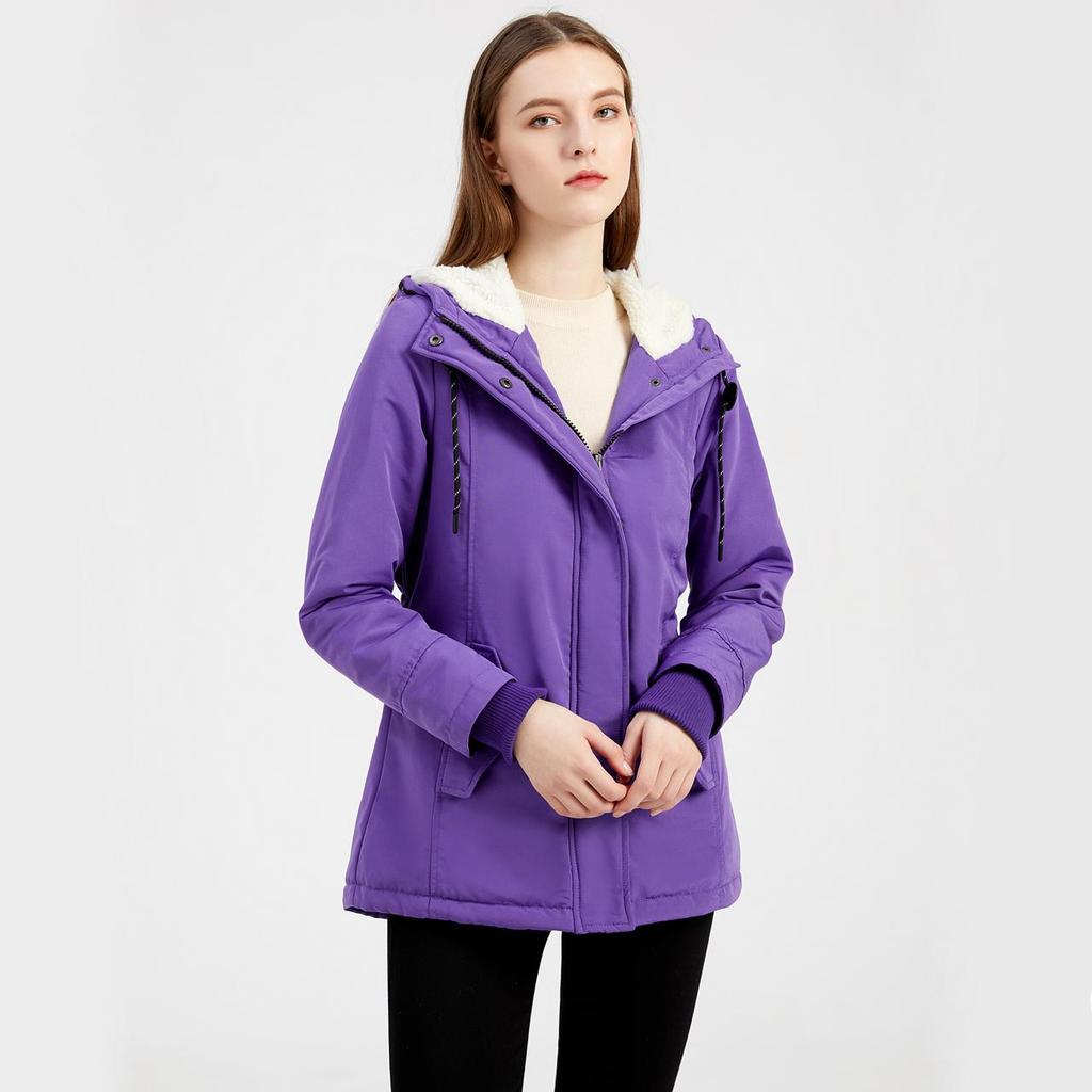 Parka da donna Giacca lunga calda taglia plus Giacca calda Inverno Giacca calda con cappuccio spessa