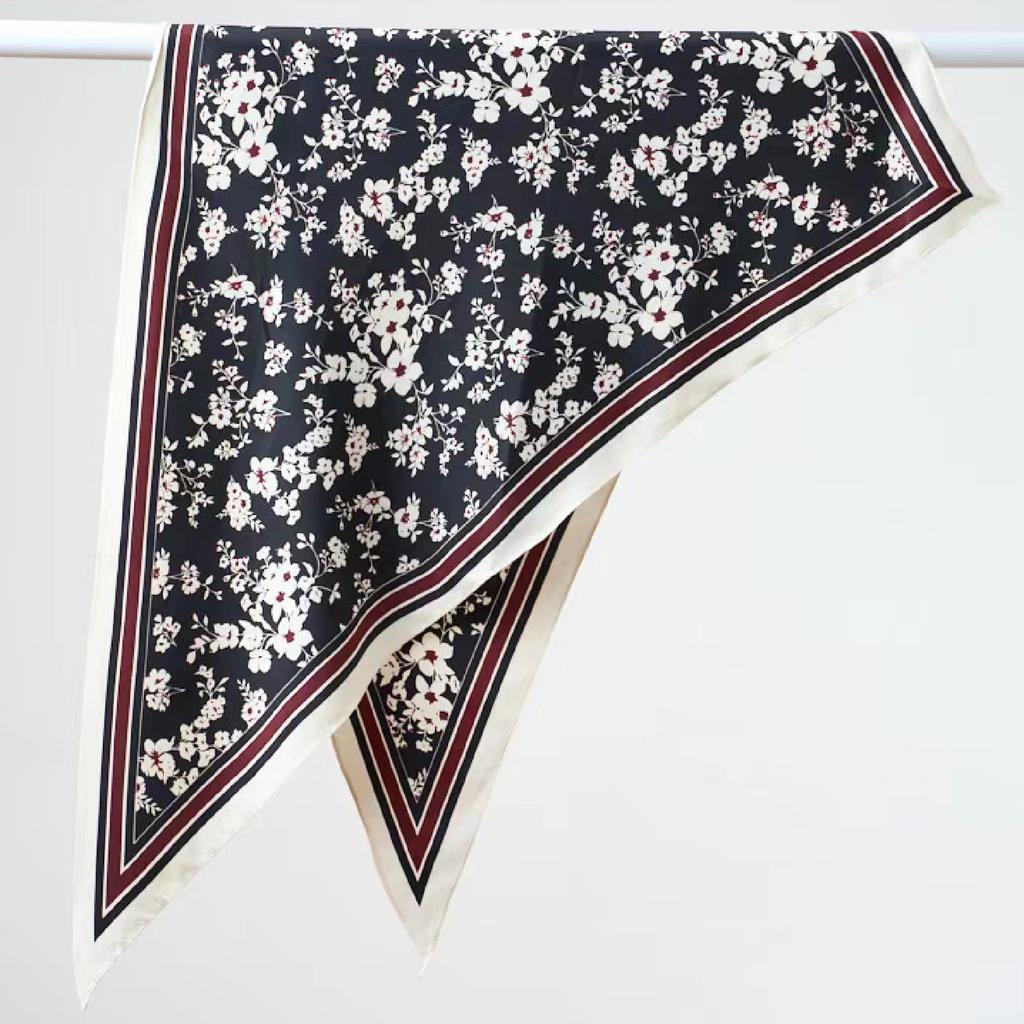 Waist Accessories Triangle Silk Scarf Waist Seal Women'S Decoration With Dress Waist Belt Accessories Scarf Vintage Polka Dots