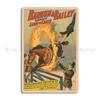 Vintage Circus Poster Of A Horse Leaping Through A Flaming Hoop Metal Sign Living Room Wall Decor Party Custom Tin Sign Poster