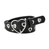 Buckle Decoration Belt Fashion Heart-Shaped Eyelet Hollow Girl Jeans Shorts Porous
