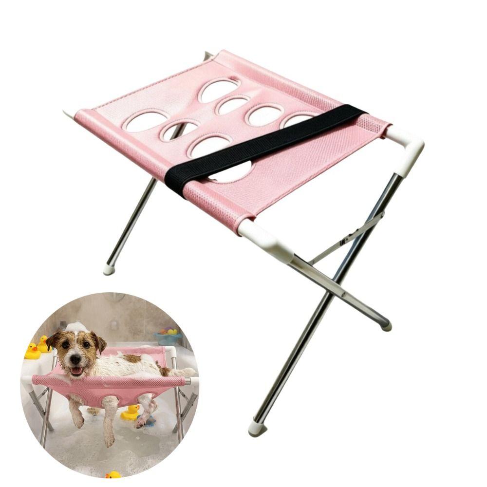Non-Slip Pet Bathing Stand Quick-Dry Mesh Pet Washing Rack Nail Clipping Station Nail Trimming
