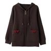 Autumn/Winter Retro Wool Hooded Short Coat with Zipper