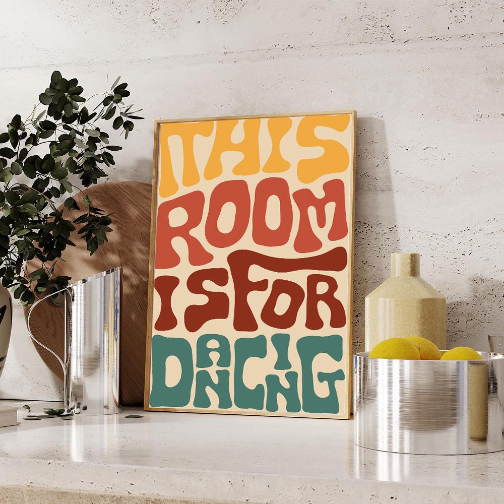 This Kitchen Is for Dancing Posters Disco Ball Cherry Butterfly Leopard Swan Art Canvas Painting Prints Trendy Wall Home Decor