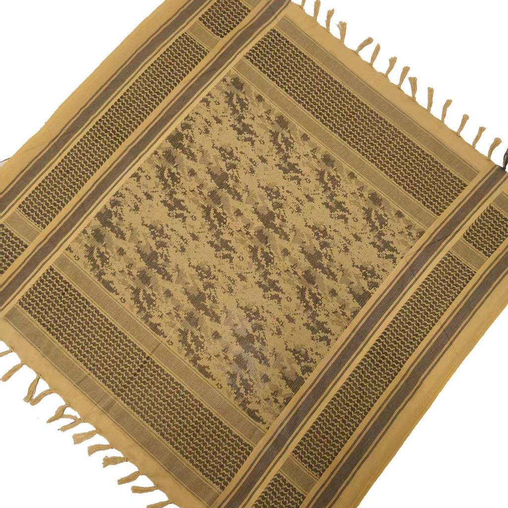 All-Cotton Camouflage Jacquard Arab Headscarf and Shawl