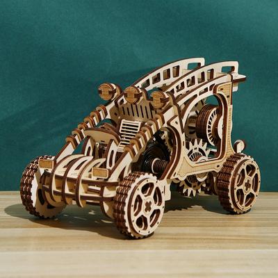 Customized 3D Three-dimensional Jigsaw Puzzle Bumper Car Simulation Model Ornaments Puzzle Wooden Puzzle Children's Early Education Toys