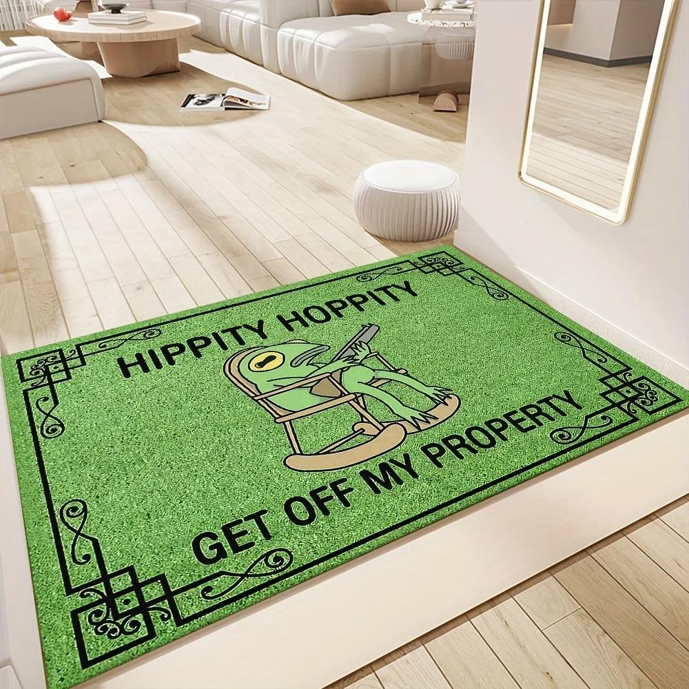 Creative Phrase Frog Welcome Doormat Stain-Resistant & Non-Slip Indoor/Outdoor Entrance Mat Kitchen Rug Home Decor