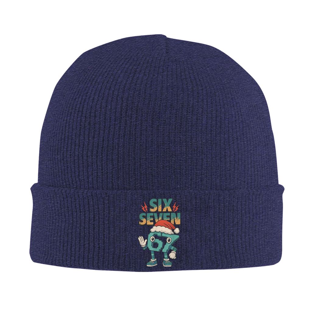 Meme 67 Six Seven 6 7 Italian Brainrot Christmas Beanie Hats Knitting Hat Unisex Unisex Warm Soft Caps Autumn Winter Gym Bonnet Hats