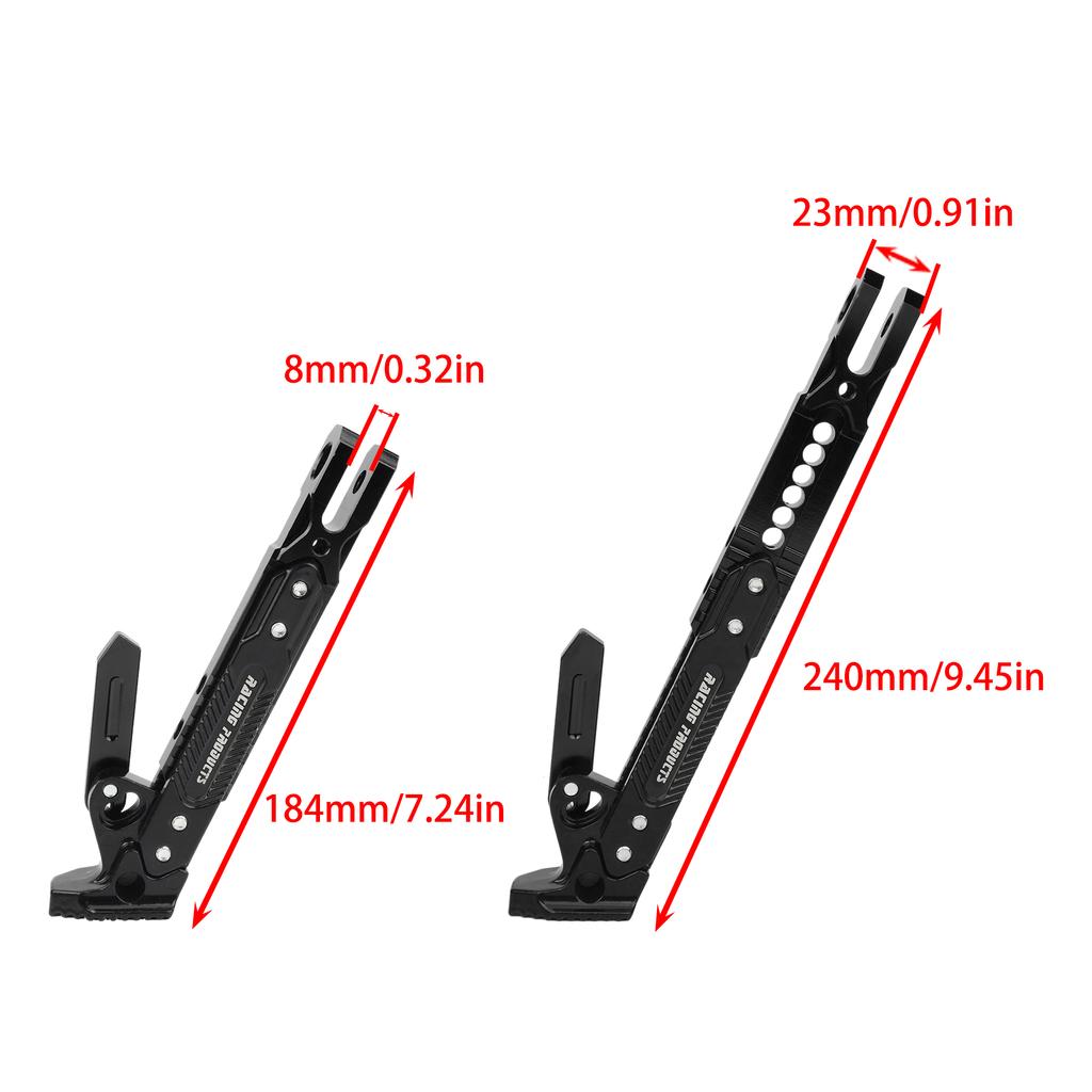 Universal Motorcycle Kickstand Telescopic Adjustable Metal Side Supports CNC Motorbike Scooters Parking Bracket Modified Parts