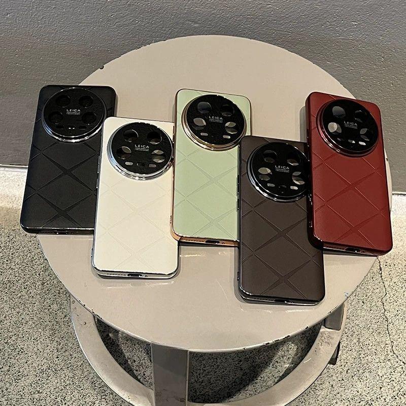 Mi 15Ultra Electroplated Xingmang Mobile Phone Case Mi 14ultra Premium Light Luxury Plain Leather All-inclusive Hard Case