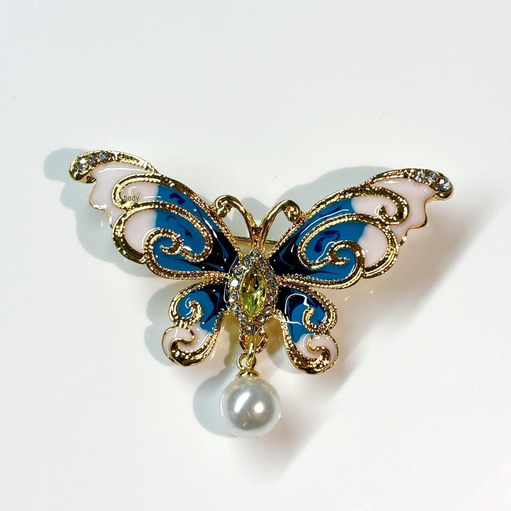 Matte Gold Pearl Wheat Ear Corsage Brooch for Women - High-End Versatile Pin with Anti-Exposure Design