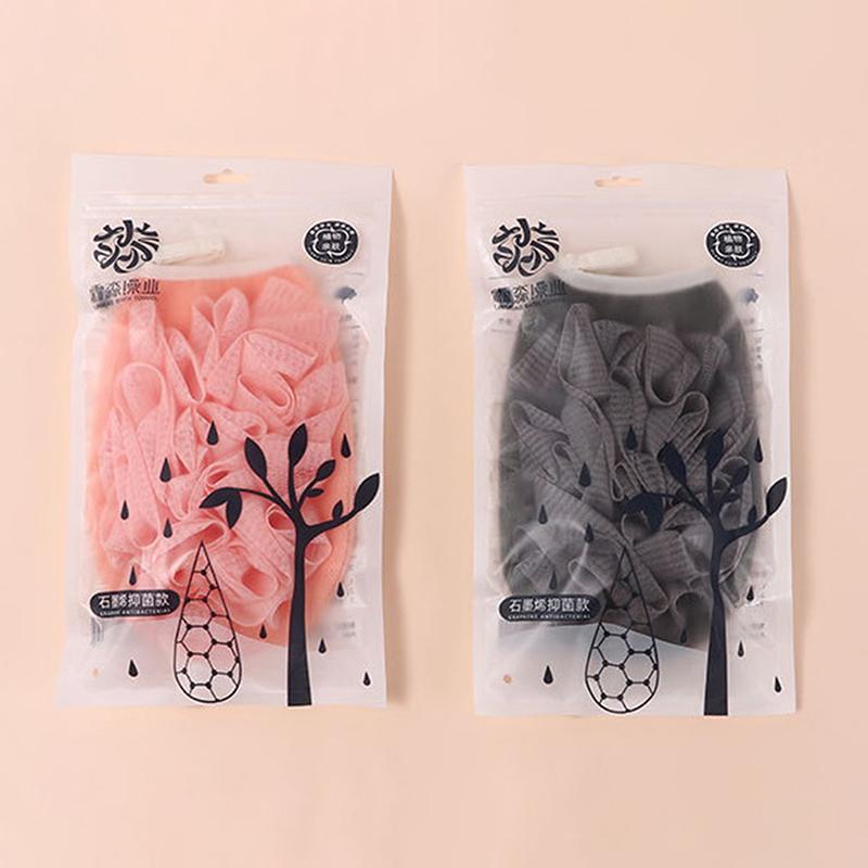 Exfolierande Dubbelsidiga Handskar Kroppsrengöring Badblomma Badrum Duschboll Kroppsskrubb Badsvamp Handduk Badrumsverktyg