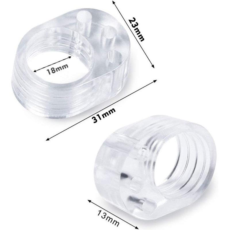 3/5/8PCS PVC Transparent Door Handle Anti-collision Ring for Wind Collision Prevention Door Stop Handle