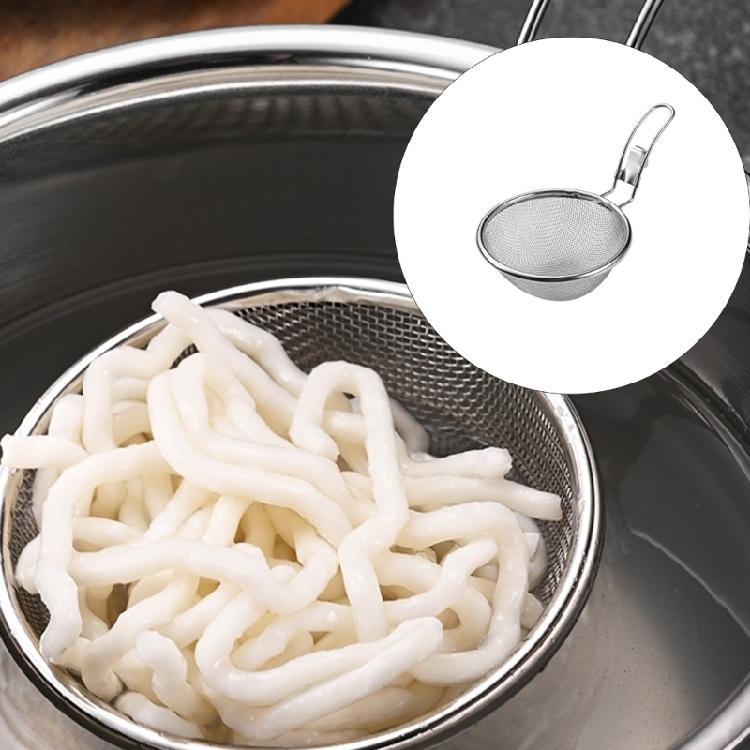 Stainless Steel Skimmer Fine Mesh Colander For Filtering Soup Frying Food Hanging Edges Kitchen Accessory