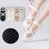 Lace Trim Bias-cut Ankle Socks Cross Strap Pilates Socks New Grip Socks  Pilates Training
