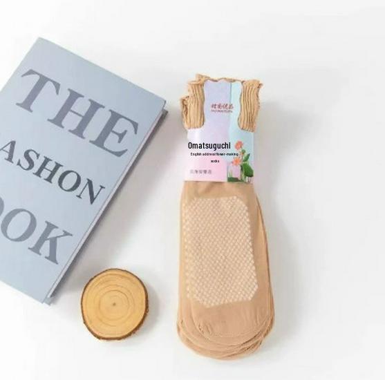 

5 Yuan Discount: 10 Pairs Women s Summer Ruffle Mid-Calf Socks, Loose Top, Cotton Sole, Non-Slip