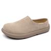 Fashion Summer Slip On Half Shoes for Men Handmade Leather Slippers Breathable Comfy Casual Loafers Moccasins Simple Casual Muller Shoes