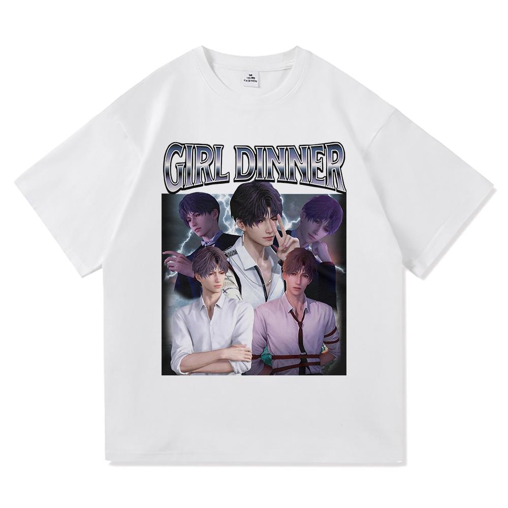 Fashion Ylus Love and Deepspace T Shirt Hot Men/Women Anime Rafayel Xavier T-Shirt High Quality Vintage Sand Cotton Tees Shirts