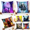 CCyberpunk Edgerunner Cushion Cover Washable Linen Pillowcase Soft for Sofa Bed Cozy Home Room Decor