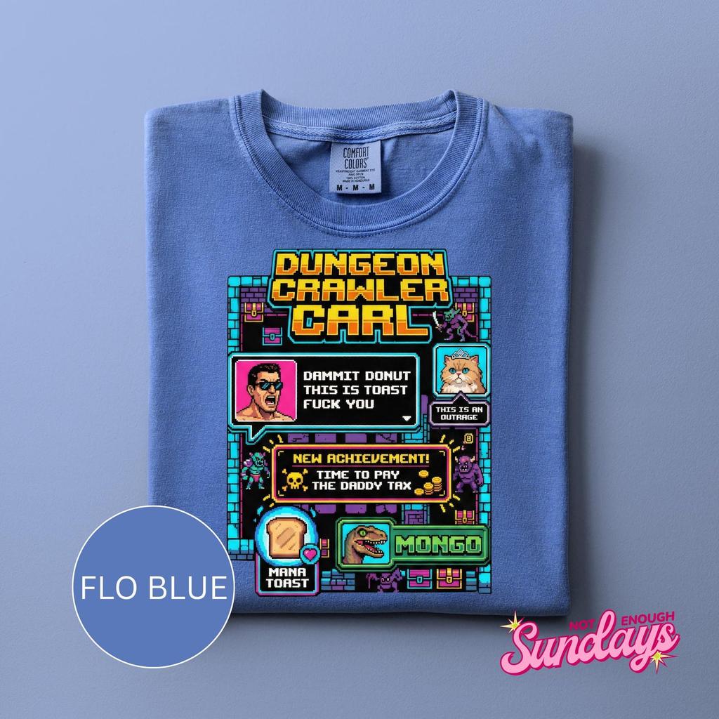 Dungeon Crawler Carl Pixel Art T-Shirt LitRPG Fantasy Gamer Tee