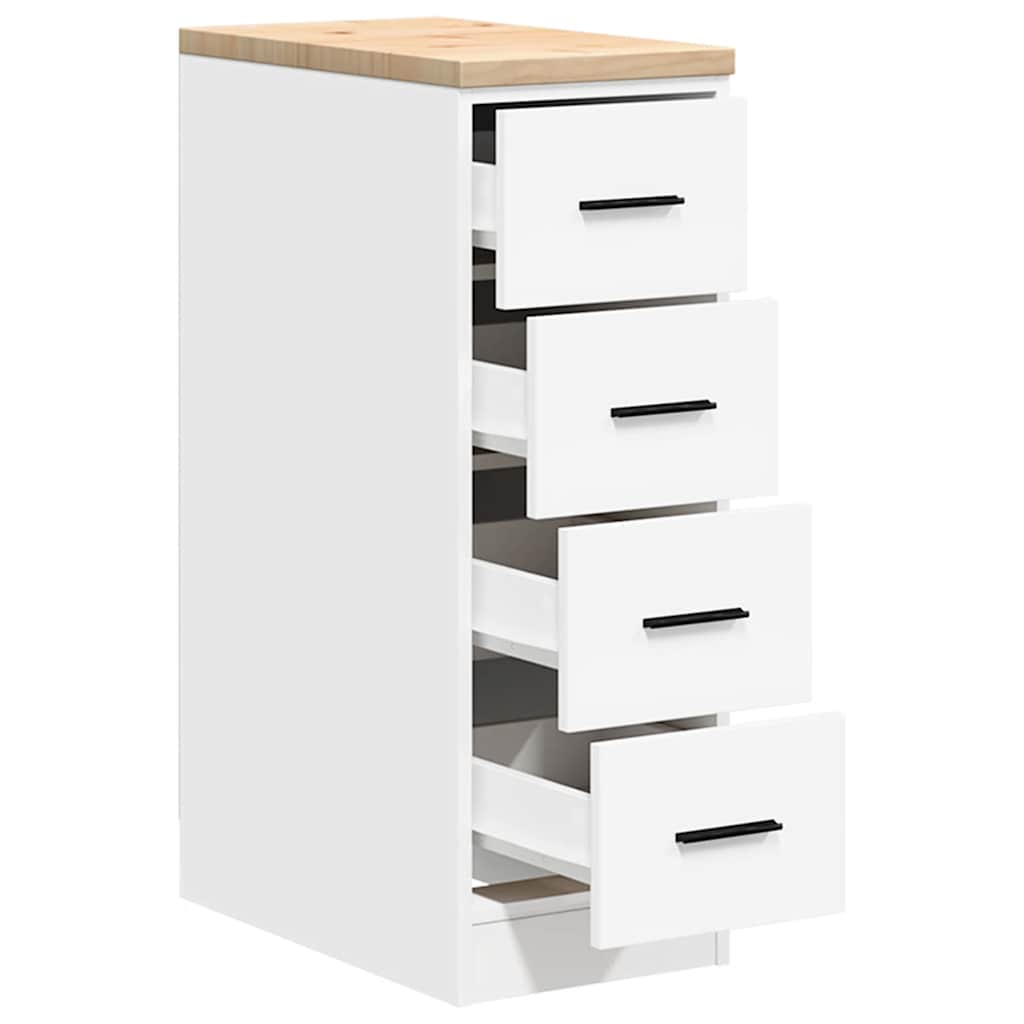 White Garage Storage Cabinet 30X51X85 Cm