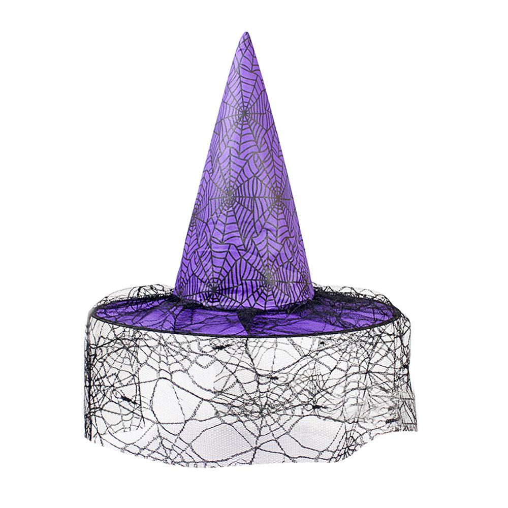 Light-Up Spiderweb Witch Hat Halloween Decoration