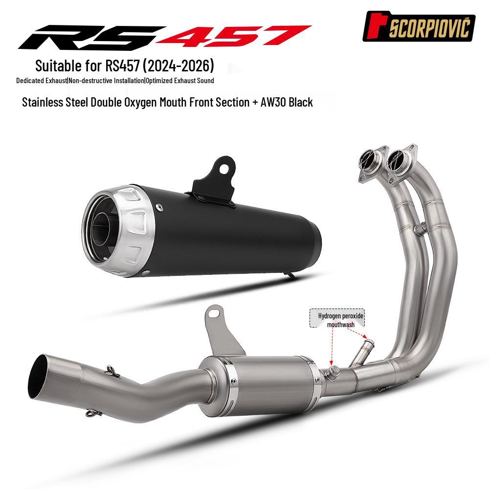 Aprilia RS457 Stainless Steel Dual Outlet Full Exhaust System