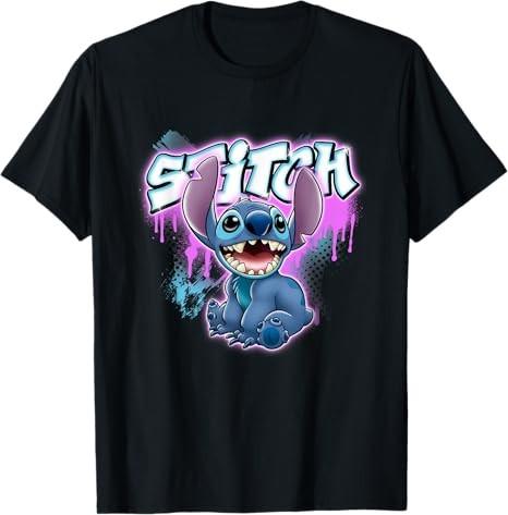 Lilo And Stitch Neon Graffiti Style TShirt Size S 4XL S