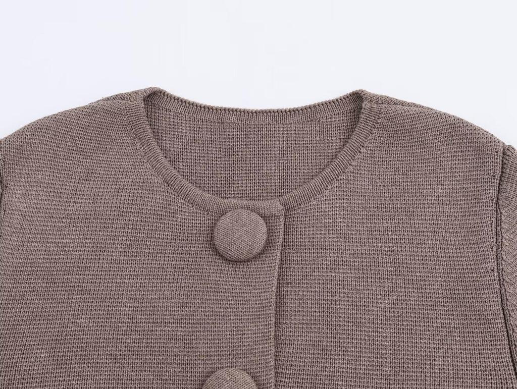 2025 Autumn European Style Women's Covered Button Knitwear