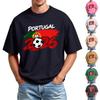 Men's Printed Round Neck T-Shirt Casual Sports Short-Sleeve Top