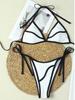 1011 European and American New Simple and Sexy Split Bikini Strap-up High-end Triangular Swimsuit Women