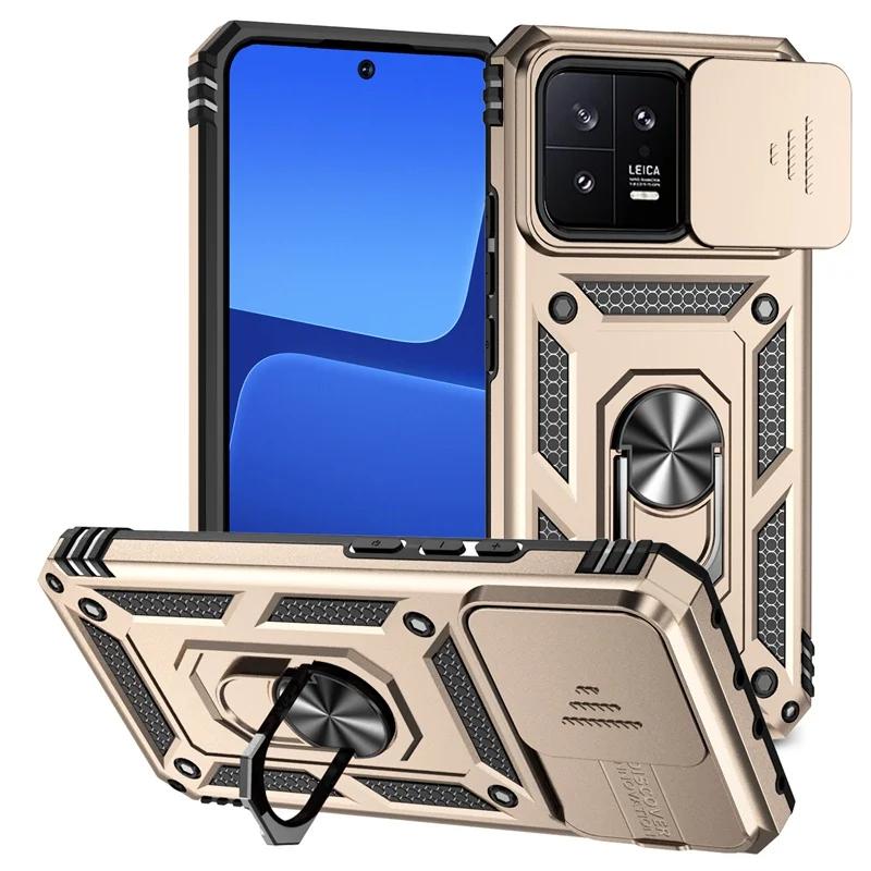 Custodia con Protezione Fotocamera Scorrevole Per Xiaomi Mi 13t Pro Mi13t Mi 13 t Pro Supporto ad Anello Cavalletto Cover Corazzata Per Xiaomi Mi 13 Pro Custodie