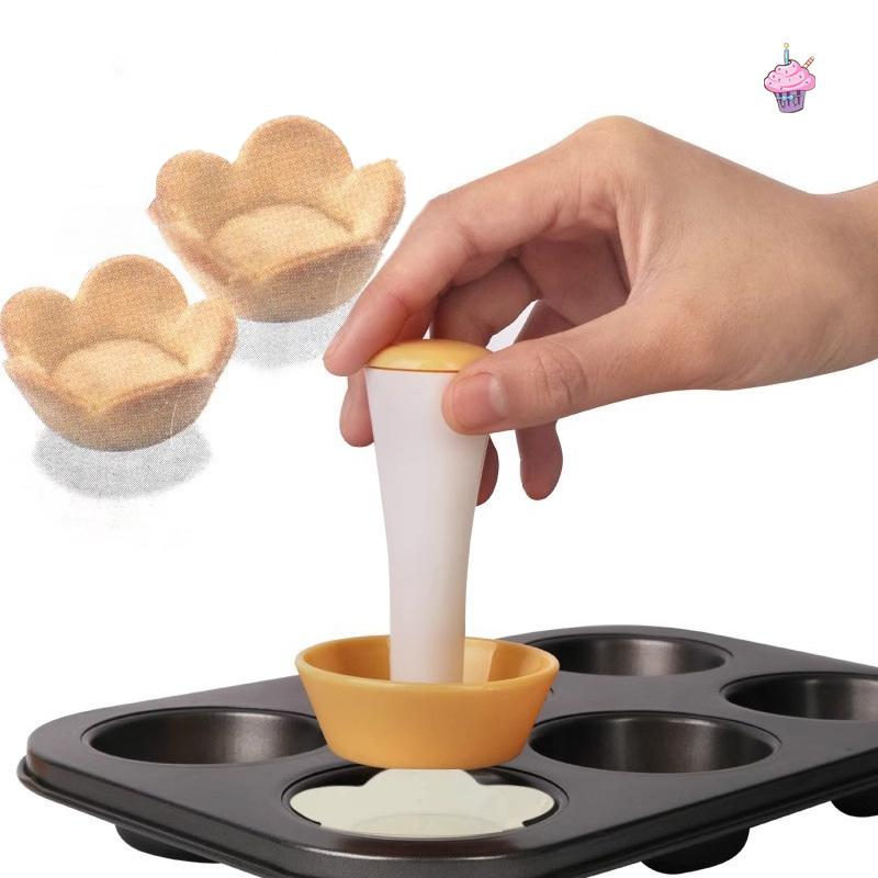 Flower Shaped Cutter Cake Mold Pastry Dough Tamper Set Creative Cake Cup Presser Biscuit Mold Pie Tamper Kitchen Diy Baking Tool