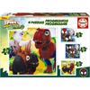 Puzzles Progréssifs - EDUCA - Dino Spidey - 12+16+20+25 Pièces