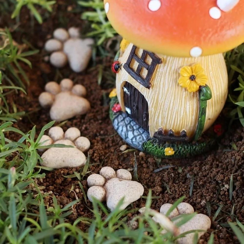20pcs Landscaping Flowerpot Decoration Resin Cat Claw Ornaments Cat Paw Stepping Stones  Pathways