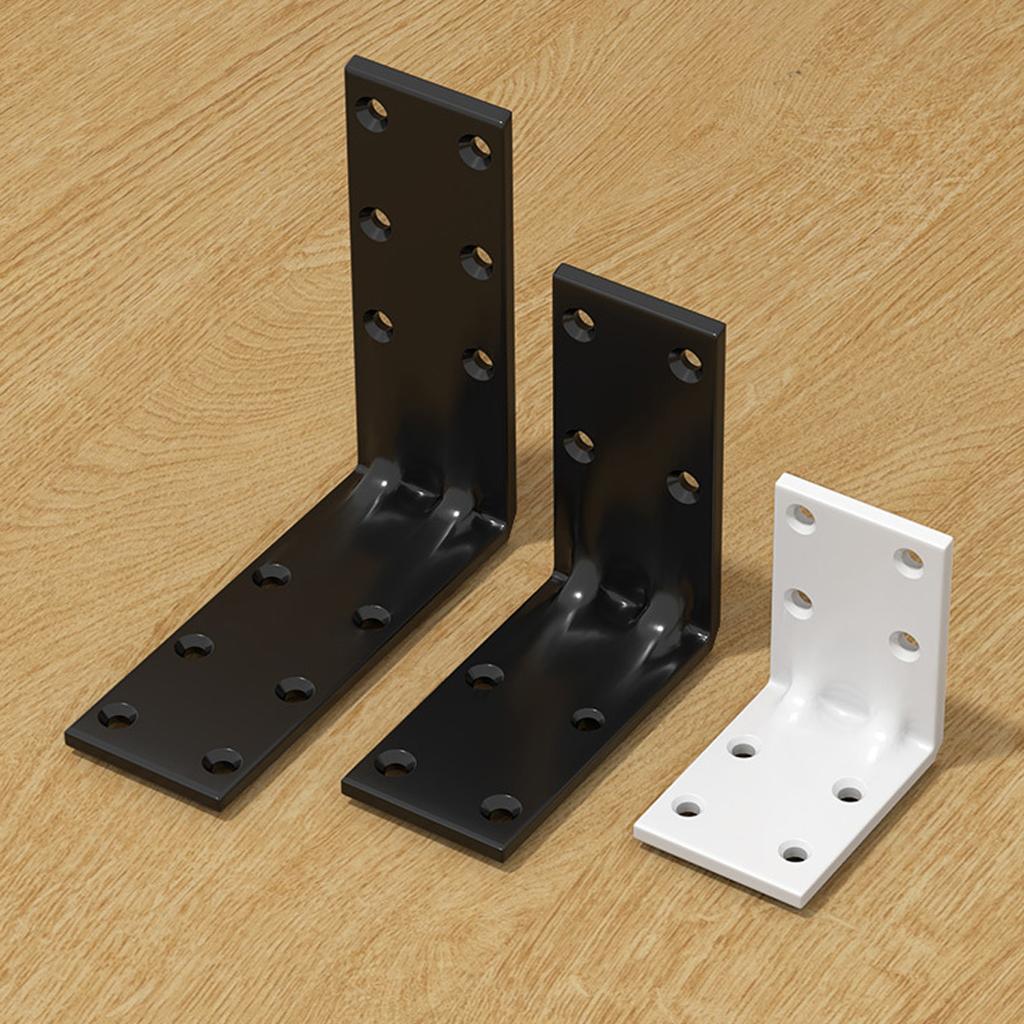 2PCS Furniture Corner Connector Set Metal Trapeziform Cabinet Angle Bracket Sturdy Triangle Corner Brace Universal Support