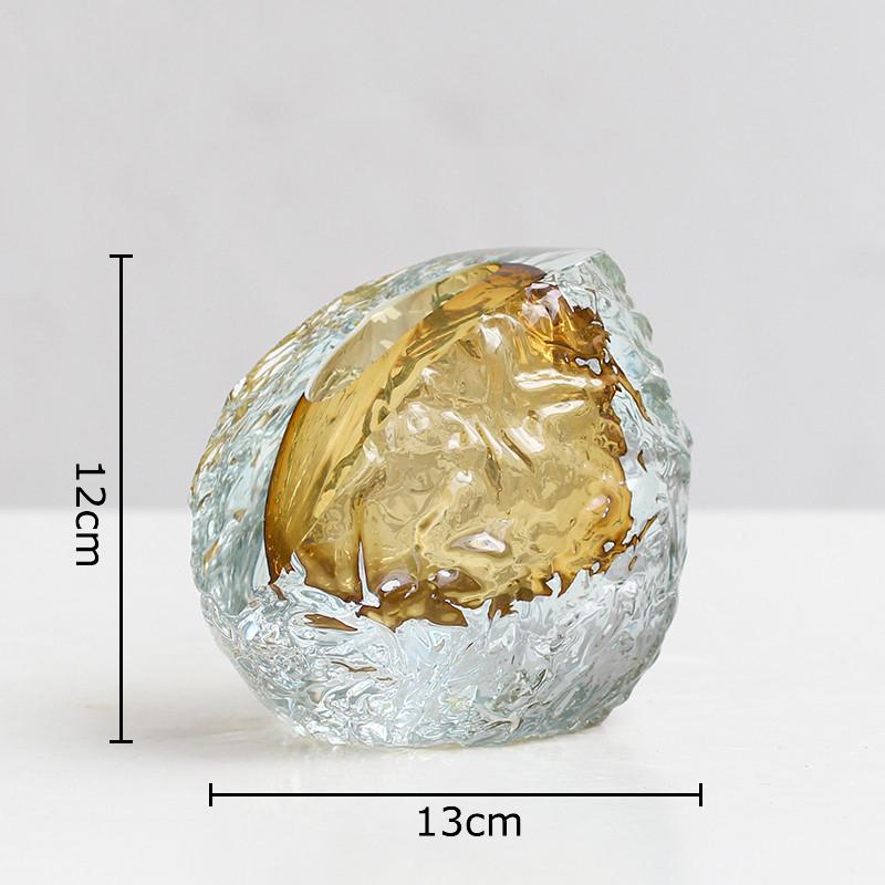 Unregelmäßige Knitterglasvase Schrägmündige Blumentöpfe Schreibtischdekoration Blumenarrangement Blumenvase Raumästhetik Dekor