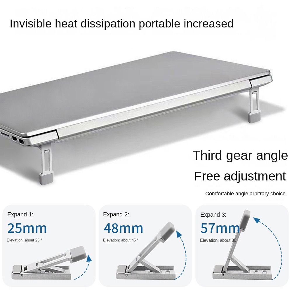 2pcs Adjustable Computer Stand Portable Laptop Riser Mini Notebook Bracket