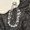 Classic Unicorn Pvc Phone Strap With Pearl Crystal Design For Unisex Use