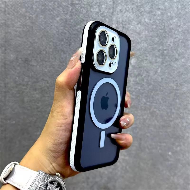 Luxury Transparent Hard Case For iPhone17 Air 16 15 14 13 12 11 Pro Max Plus Magsafe Wireless Charge Camera Lens Cover