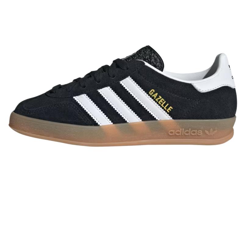 Adidas Gazelle Indoor J Black White Gum Kids Sneakers Core-Black Cloud-White JQ8701