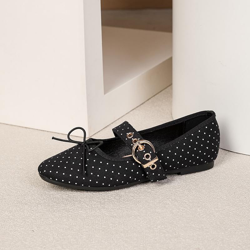 Mary Jane Shoes for Women Round Toe Flats Dressy Ballet Flat Mary Jane Flats with Buckle Strap Comfortable Slip On Casual Shoes Women s Flat Shoes 36 чёрный