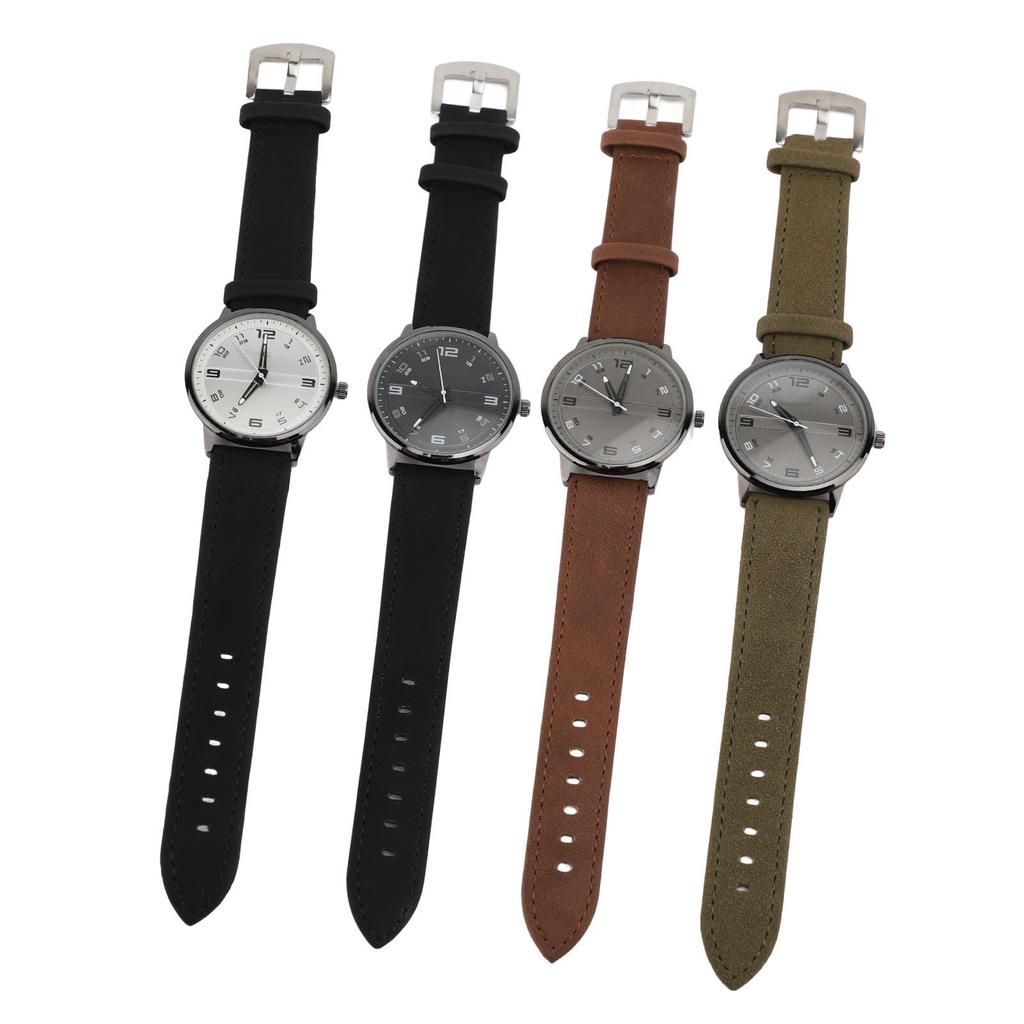 Ceas de Mână pentru Bărbați Casual Analog Cuarț Dată Minimalist Ceas Fashion cu Curea din Piele PU pentru Birou Afaceri