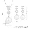 Inlaid fritillary pearl Korean version fashion diamond pendant 14mm stud earrings 12mm set